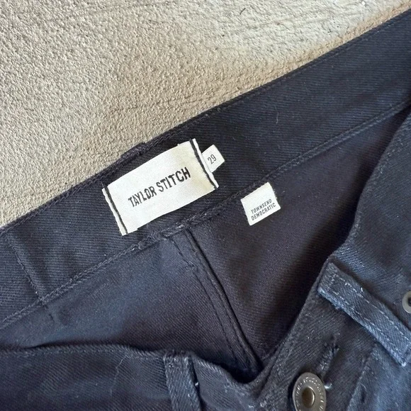 Taylor Stitch Slim Selvage Jeans 29x34 Black Japanese Denim Made in USA